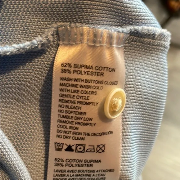 Tommy Bahama Plus Size Blue Polo Classic Design - Picture 7 of 7